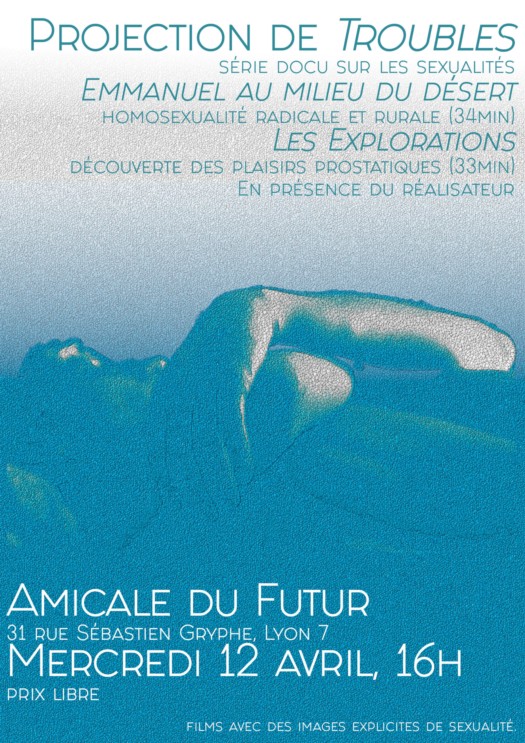 L'Amicale du Futur, 31 rue Sébastien Gryphe Lyon 7e Mer 12/04 – 16h, Projection de « Troubles »